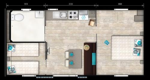 Camping Bois de Gravière - Chalet Mobile Ibiza Espace 31m² PMR (2 bedrooms + terrace) - Photo 6