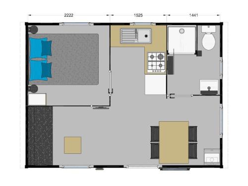 Camping Bois de Gravière - Chalet Mobile Modulo 20m² (1 bedrooms) - Photo 4