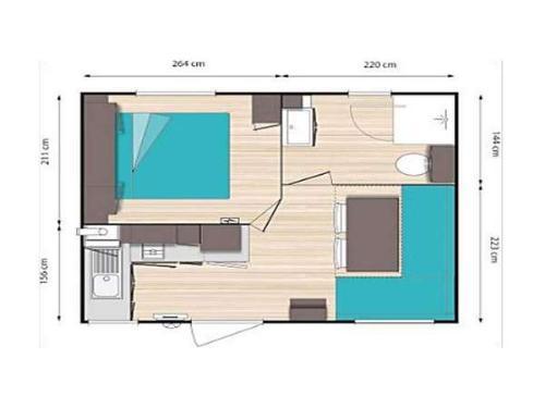 Flower Camping Domaine de Gajan - Mobil-home Confort TWIN 19m² (1 Bedroom - Terrace 12m²) + TV - Photo 10