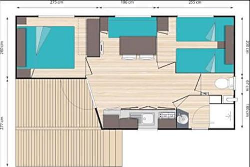 Flower Camping Domaine de Gajan - Mobil-home Confort + SUNNY 20m² (2 Bedrooms - Covered terrace) + TV - Photo 9
