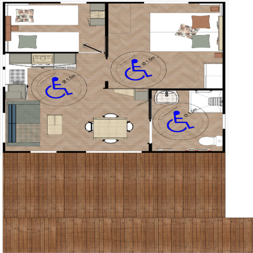 Camping Village de La Guyonnière - Cottage PMR (adapted to the people with reduced mobility) - Photo 5