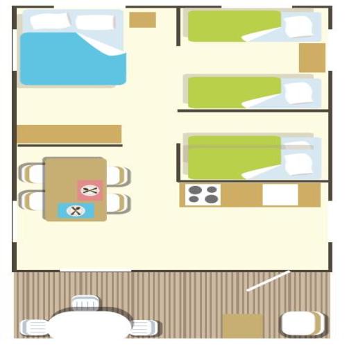 Camping Village de La Guyonnière - Woody Lodge, with air conditioning - 3 bedrooms - Photo 6