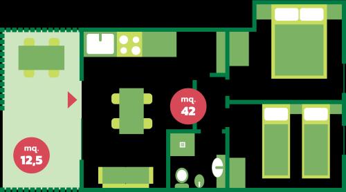 Tahiti Camping & Thermae Bungalow Park - Eco Trekkershut 'Orchidea' - 42m² - 2 bedrooms - Photo 8