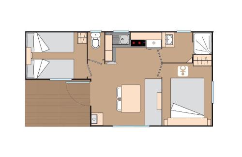 Camping FONTAINE DU ROC - Bungalow 4 p. - Photo 4