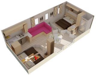 Camping Club L'Air Marin - MEXICO CLASSIC, COMFORT - S - 2 Bedrooms - Photo 8