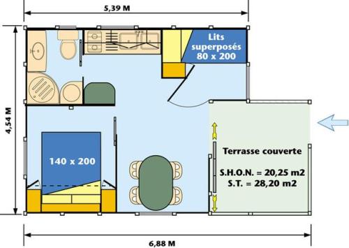 Camping Roca Grossa - Bungalow Thianon 4pax - Photo 9