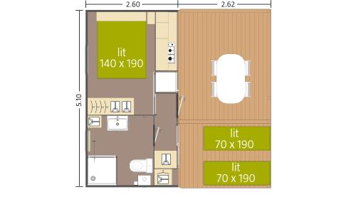 Camping Le Roc del Rey - Mobile-home Tithome - Photo 7