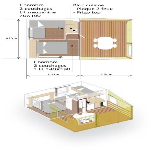 Camping Le Roc del Rey - Mobile-home Tithome without toilet blocks - Photo 8