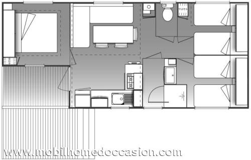 Flower Camping Les Granges - Mobile home Ohara Confort + 38 m² (3 Bedrooms) + terrace - Photo 4