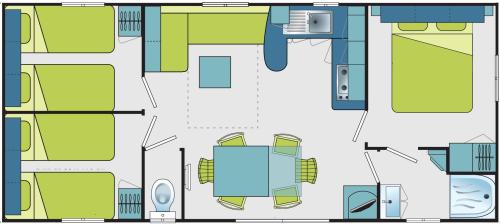 Flower Camping Les Étangs Mina*** - Mobil home Premium 35m² (3 bedrooms) - Photo 6