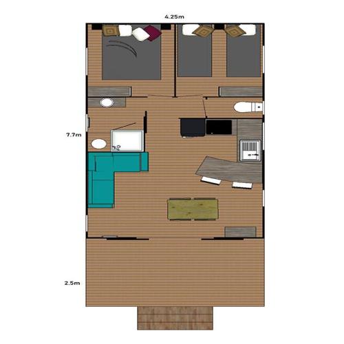 Camping Le Plô - Eco-Lodge VIP 32m², 2 Bedrooms, 1 Bathroom (beds made on arrival, no extra charge) - Photo 4