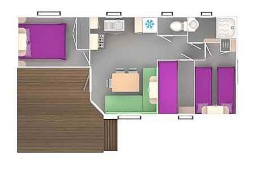 Camping Les Pommiers d'Aiguelèze - Mobil-home air-conditioned - Photo 1