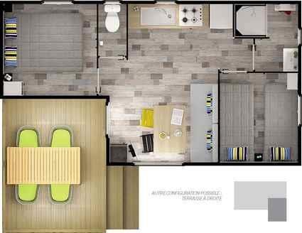 Camping Les Pommiers d'Aiguelèze - Mobilhome air-conditioned - 31 m² - 2 bedrooms - Photo 7
