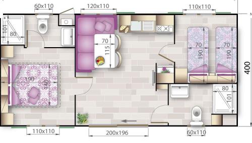 Camping Barco Reale - Mobilhome Ciclamino 32m² - Photo 3