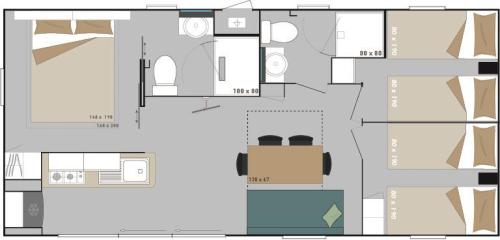 Camping Barco Reale - Mobilhome Ortensia Garden 32-35m² - Photo 6