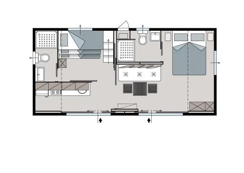Camping Barco Reale - Mobile home Country 32,80 square meters - Photo 2