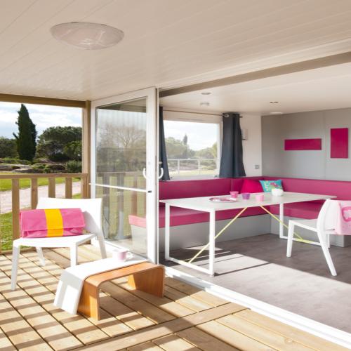 Flower Camping Du Lac De Thésauque - Mobile-home Confort 33m² 2 bedrooms + air-conditioning + TV + Dishwasher + sheltered terrace - Photo 7