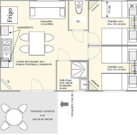 Flower Camping Du Lac De Thésauque - Chalet Comfort+ 2 bedrooms 35m² - air-conditioning - Photo 6