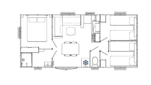 Flower Camping Du Lac De Thésauque - Home Flower Premium 3 bedrooms - Photo 3