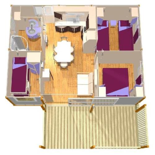 Camping des Sources - Chalet SAMOA 35m² - 3 bedrooms - with bathrooms - WIFI included - Photo 6